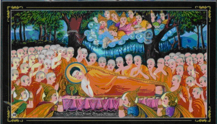 La mort de Bouddha et l'atteinte du nirvana